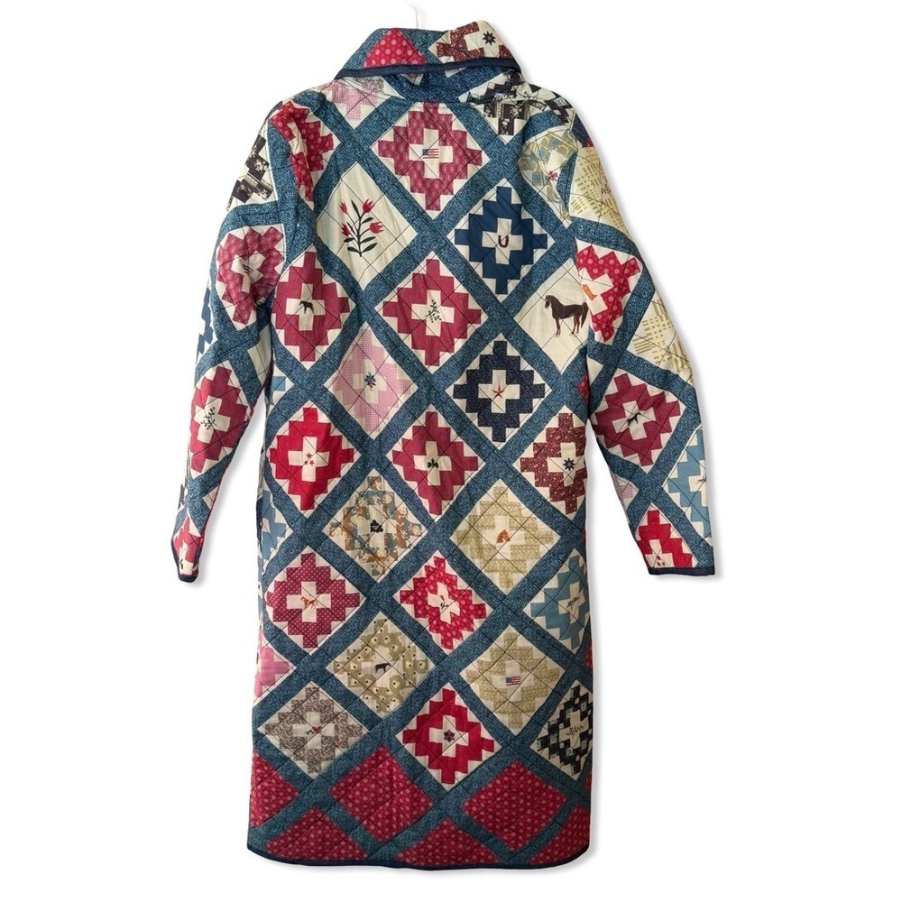 Tasha Polizzi Quilted Patchwork Coat quilt print midi western Boot Barn XL - Picture 6 of 11